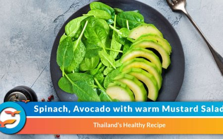 Spinach Avocado Salad with Warm Mustard Dressing for Diabetes