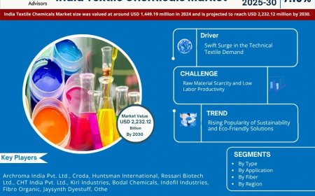 India Textile Chemicals Forecast 2030: Growth Trends, Key Players & Future Outlook | Archroma India Pvt. Ltd., Croda, Huntsman International, Rossari Biotech Ltd., and others