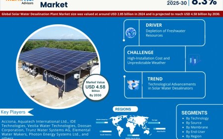 Solar Water Desalination Plant Market Poised for Strong 8.3% CAGR Through 2030 | Size & Opportunity Insights